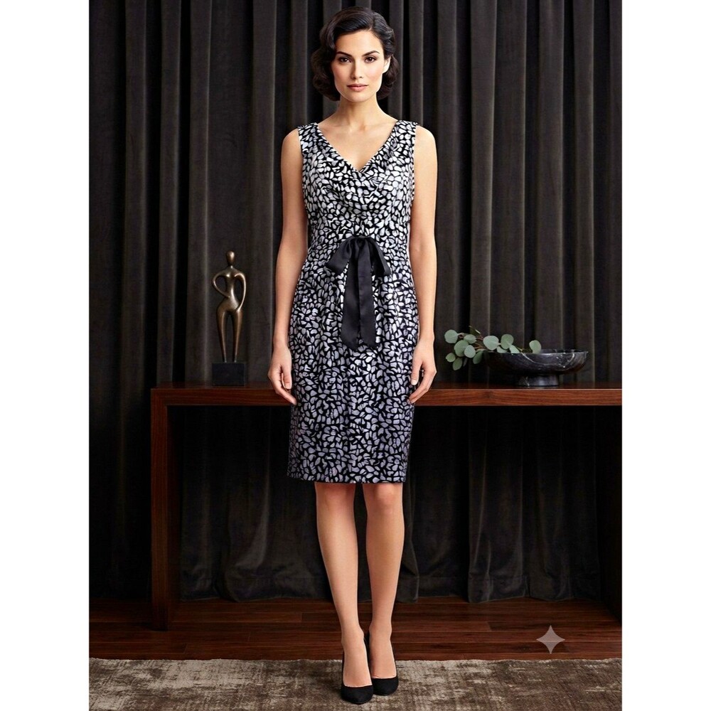 Rabbit Rabbit Rabbit Designs Black White Abstract Sheath Dress